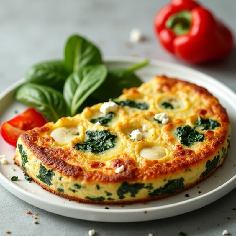 Fluffy Baked Egg and Spinach Frittata