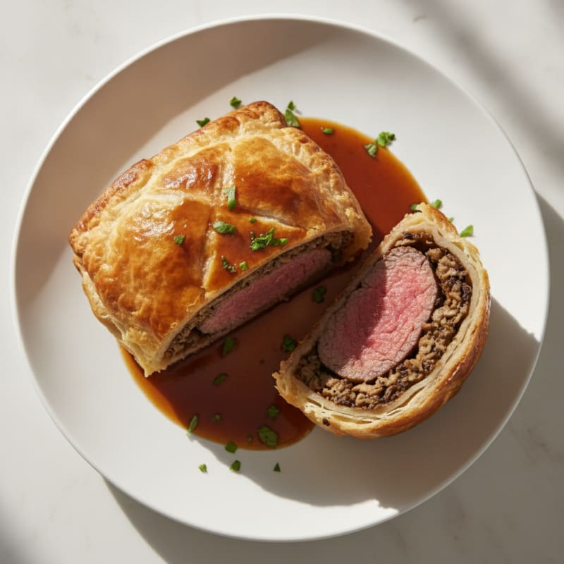 Classic Beef Wellington with Mushroom Duxelles