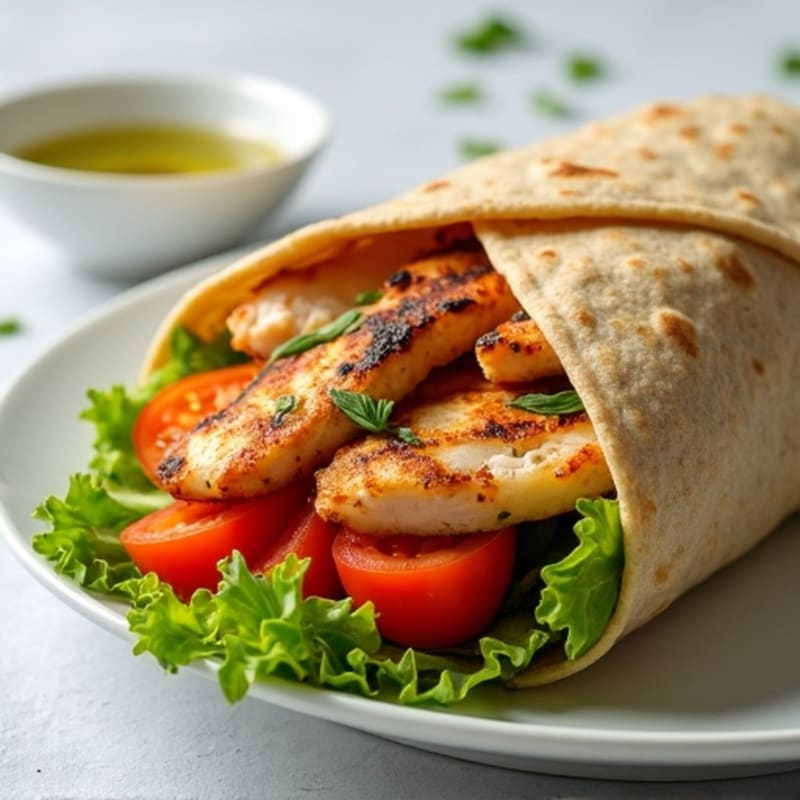 Herb-Grilled Chicken and Fresh Veggie Wrap