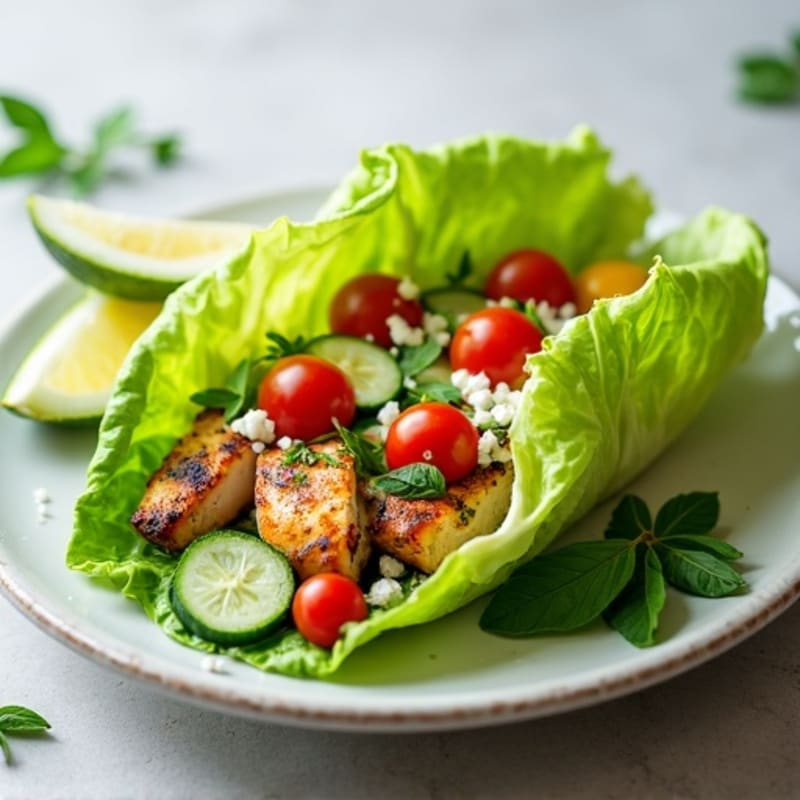 Herb-Marinated Grilled Chicken Lettuce Wrap