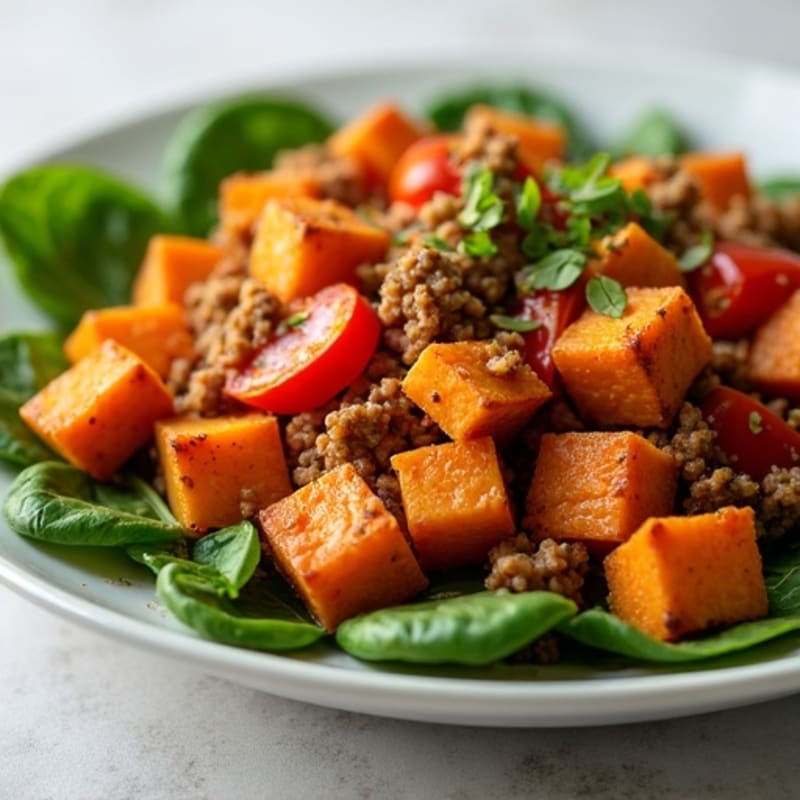 Crispy Lean Ground Turkey and Sweet Potato Hash