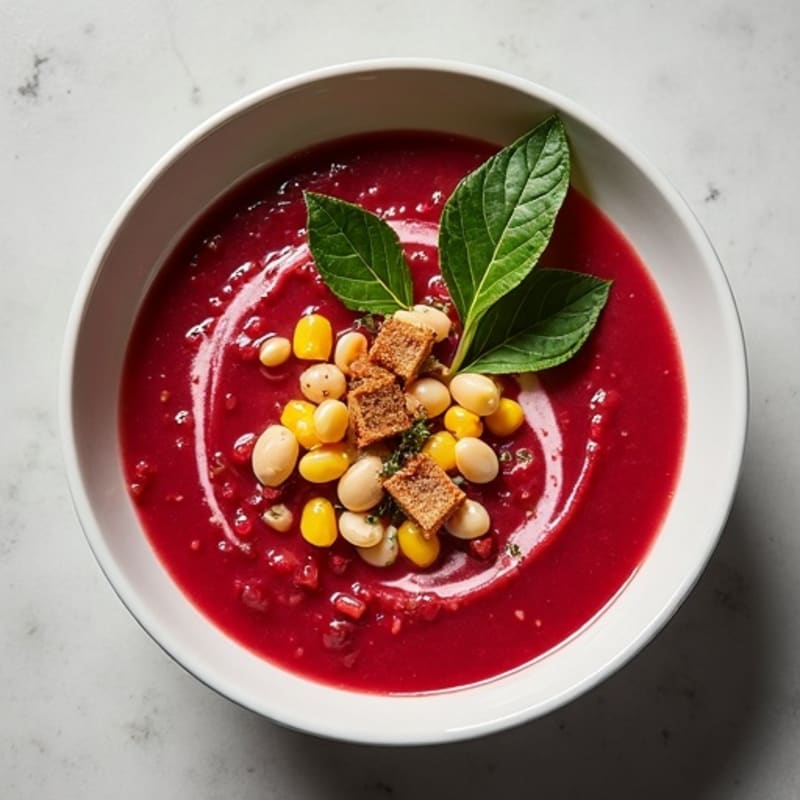 Hearty Beet, Corn, and Water Chestnut Soup