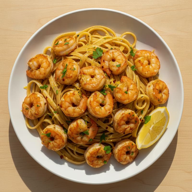 Garlic Butter Shrimp Scampi with Linguine