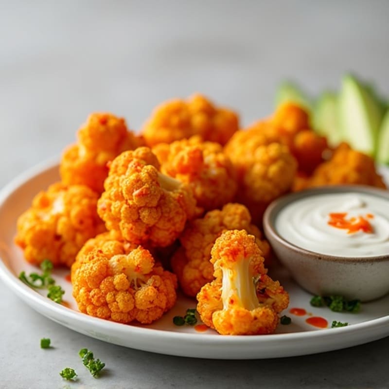 Crispy Baked Buffalo Cauliflower Bites