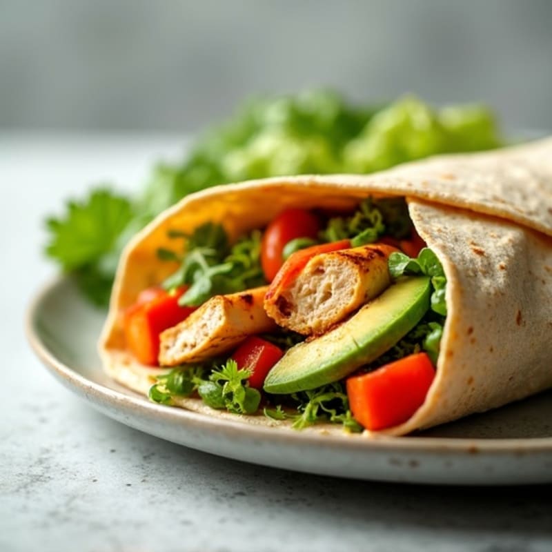 Fresh Veggie Hummus Wrap