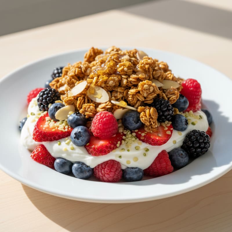 Creamy Greek Yogurt Protein Parfait with Berries