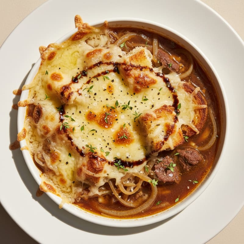Caramelized Onion and Gruyere Soup