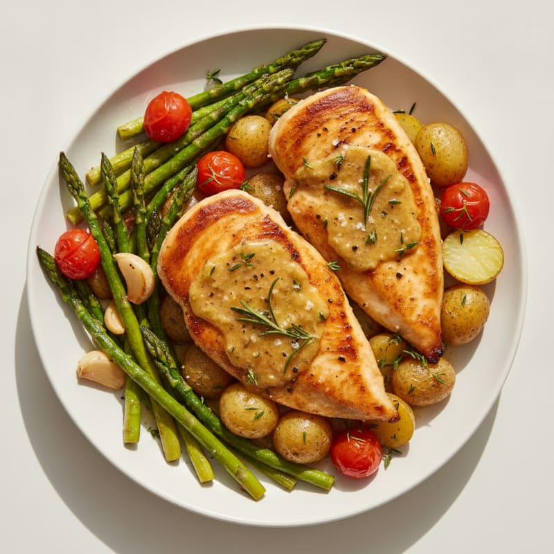 Pan-Seared Chicken with Herb Butter Sauce
