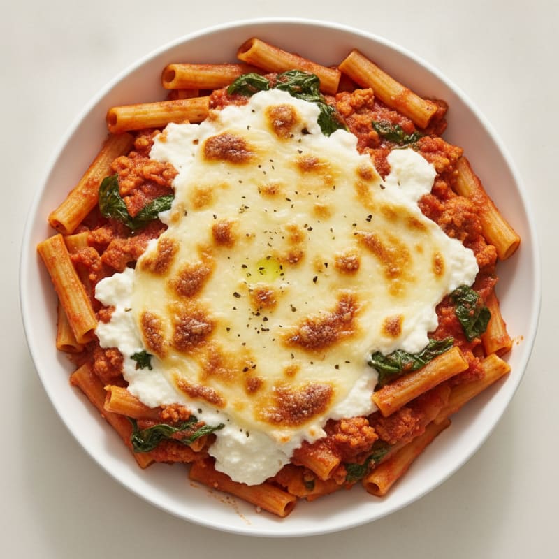 Baked Ziti with Ricotta and Marinara