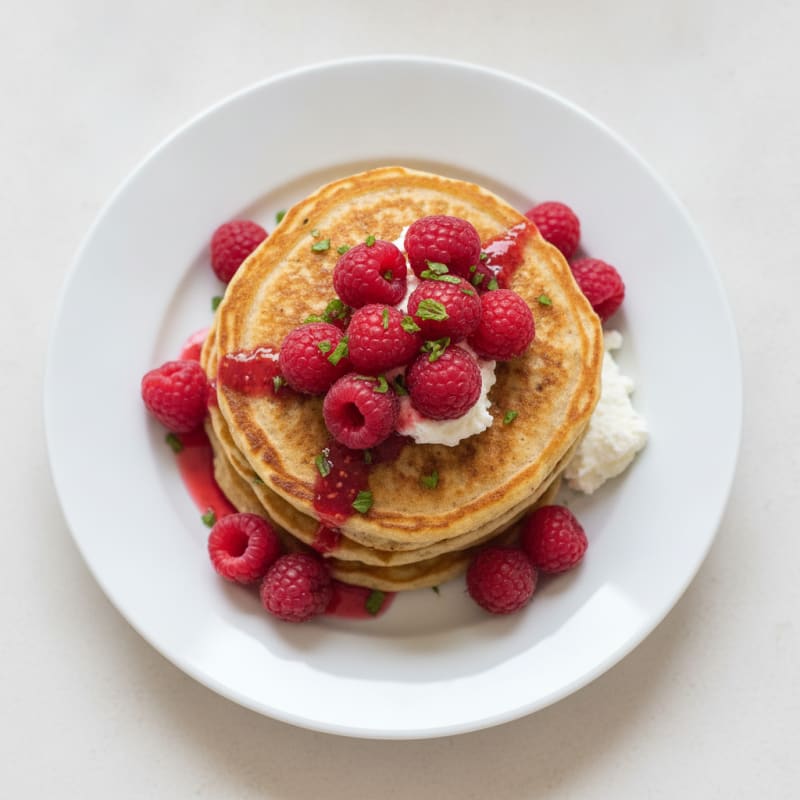 Egg and Cottage Cheese Protein Pancakes with Oats