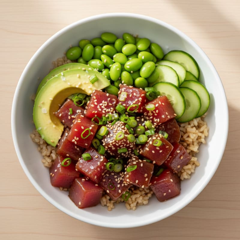 Ahi Tuna Hawaiian Poke Bowl