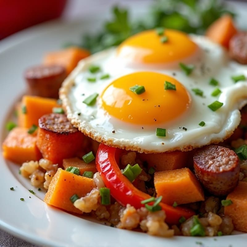 Crispy Egg and Vegetable Hash