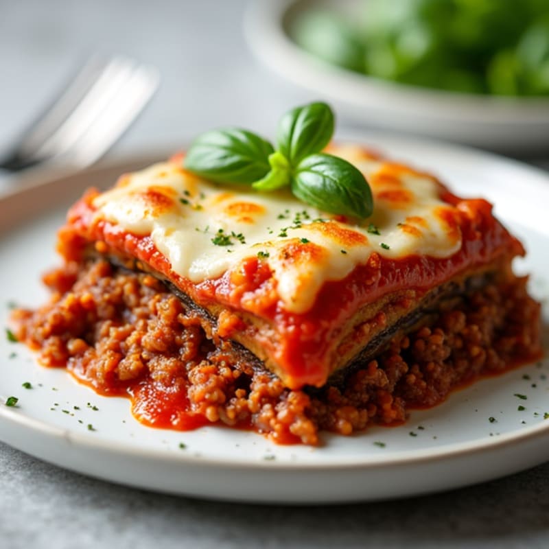 Layered Eggplant and Ground Beef Casserole