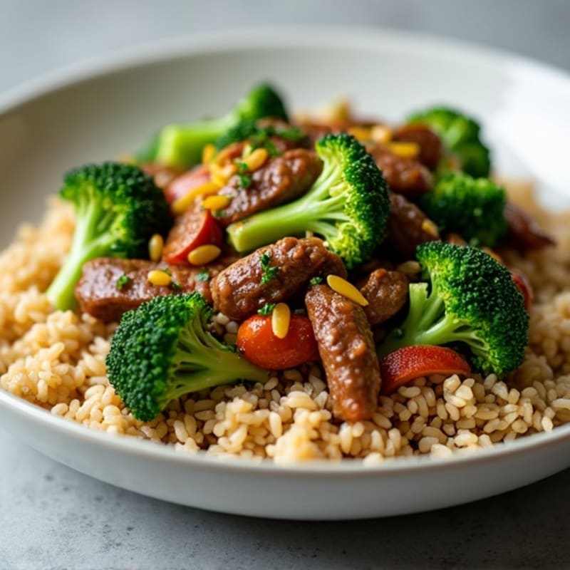 Healthy Garlic Ginger Beef and Broccoli Stir-Fry
