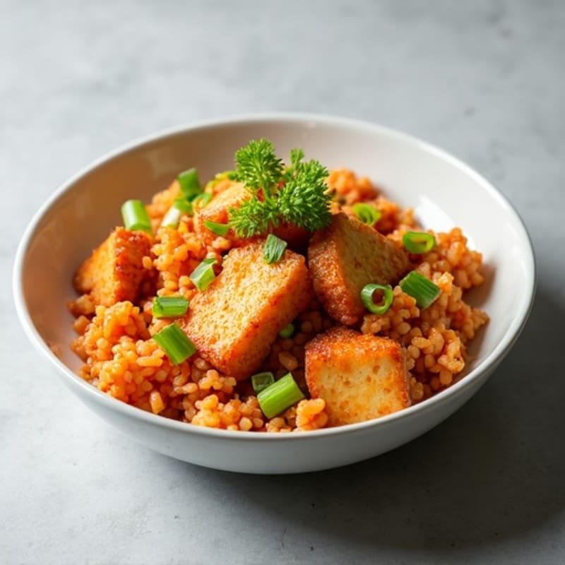 Crispy Cauliflower Rice Kimchi Stir-Fry