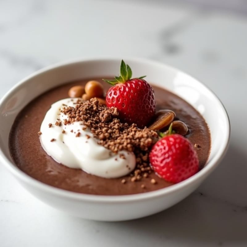 Silky Chocolate Protein Pudding with Greek Yogurt