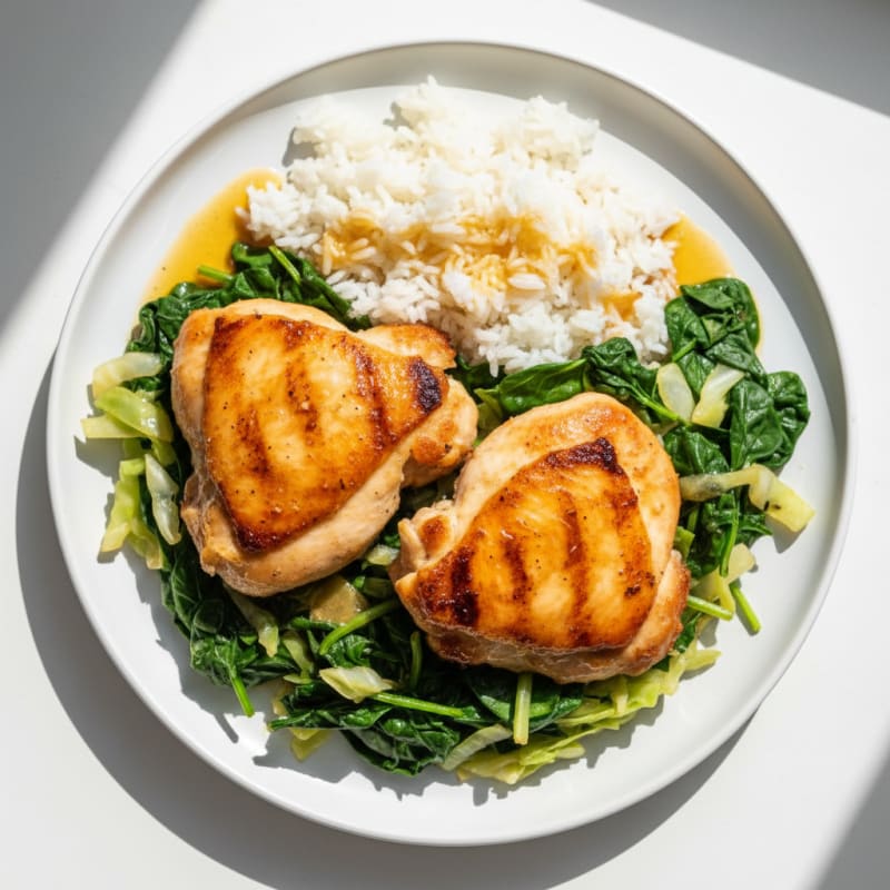Pan-Seared Chicken Thighs with Braised Cabbage
