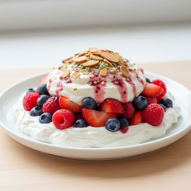 Greek Yogurt Protein Parfait with Mixed Berries