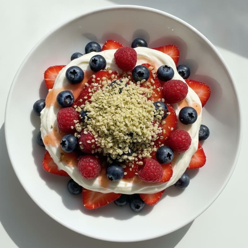 Greek Yogurt Protein Parfait with Mixed Berries