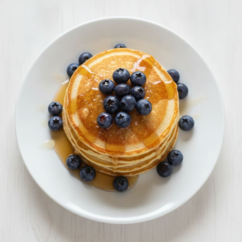 High-Protein Fluffy Buttermilk-Style Pancakes
