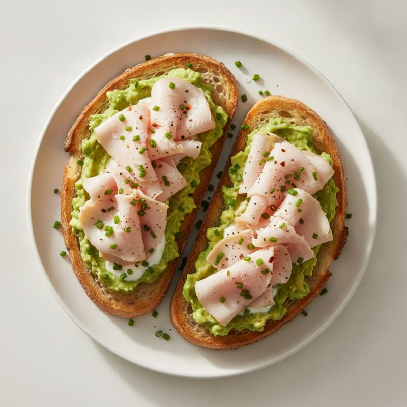 Avocado & Turkey Toast Mash