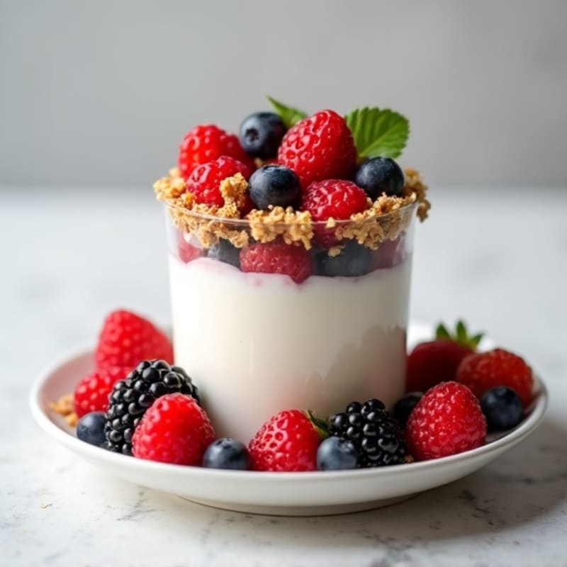 Creamy Greek Yogurt Protein Parfait with Berries