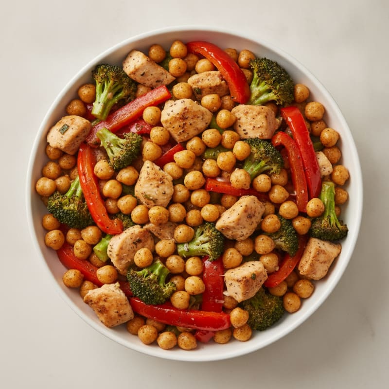 Roasted Chickpea and Vegetable Bowl