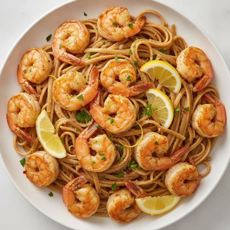 Garlic Butter Shrimp Scampi with Linguine