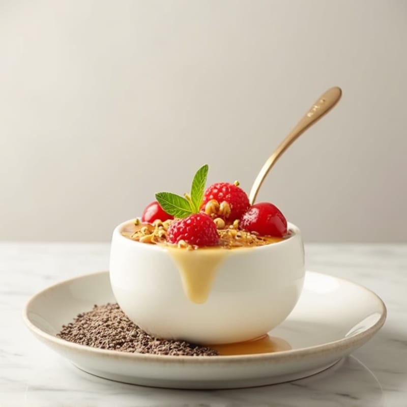 Greek Yogurt with Protein Powder and Chia Seeds