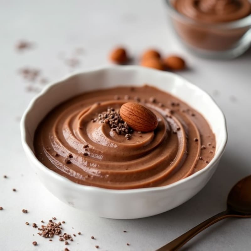Silky Chocolate Protein Pudding with Almond Butter Swirl