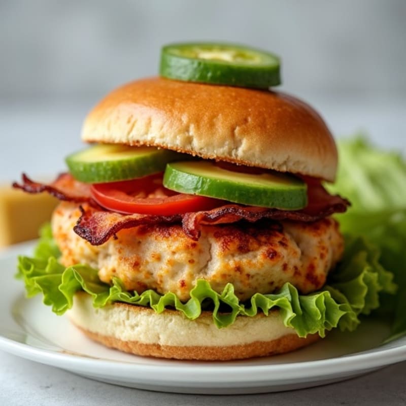 Lean Chicken Sliders with Spicy Jalapeño and Crispy Bacon