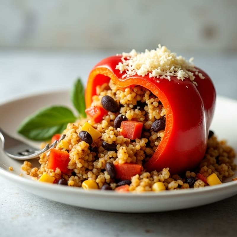 Baked Zesty Quinoa Stuffed Peppers