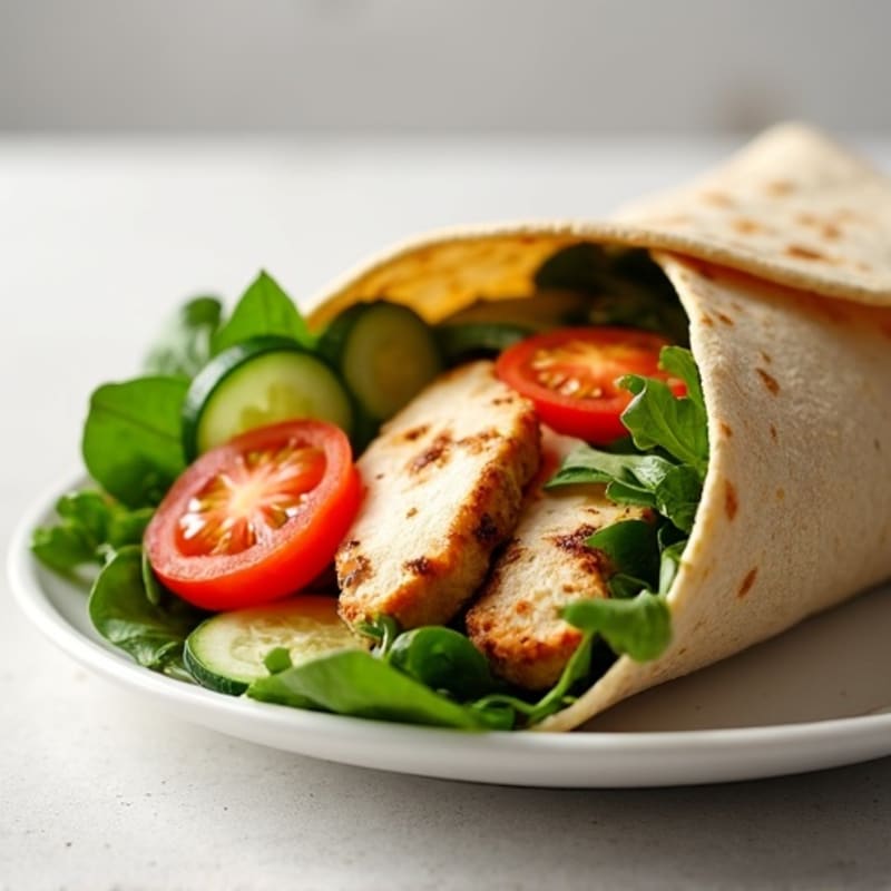 Grilled Chicken and Fresh Veggie Wrap