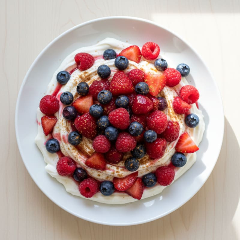 Greek Yogurt Protein Pudding with Berries