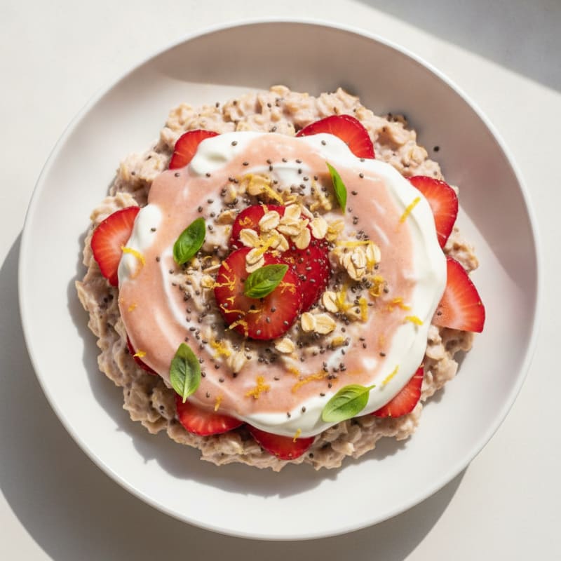 Strawberry Shortcake Overnight Oats
