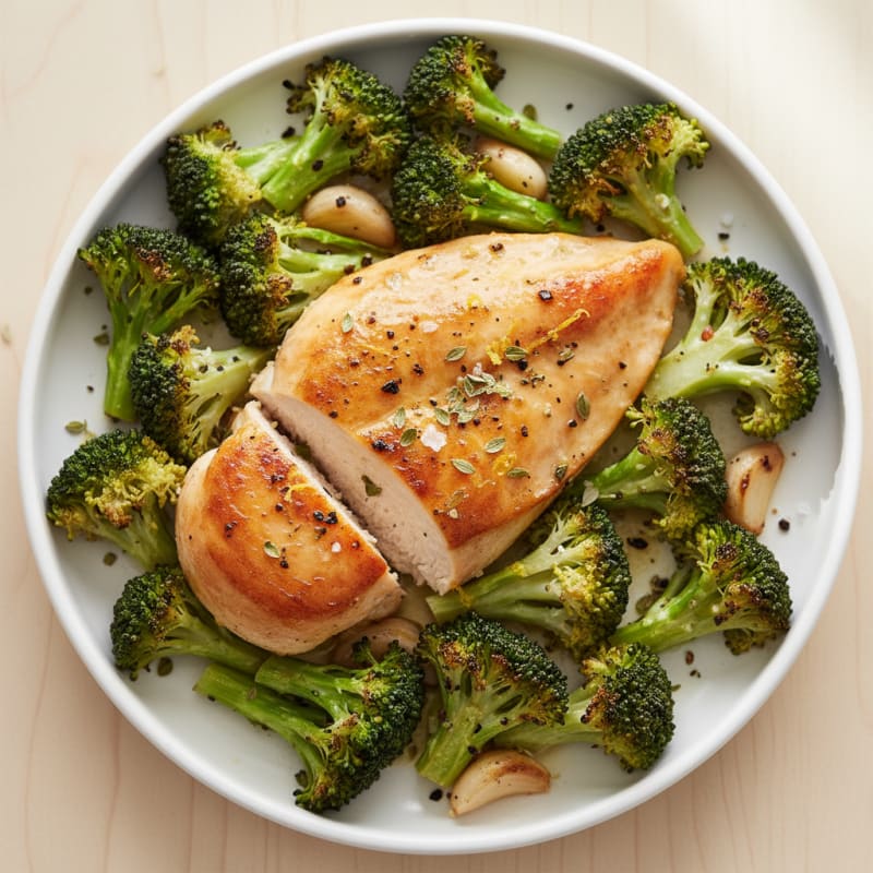 Lemon Herb Chicken with Roasted Broccoli