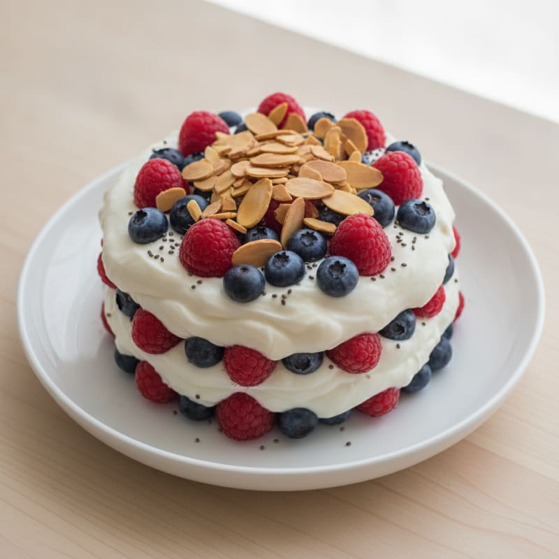 Greek Yogurt Protein Parfait with Mixed Berries