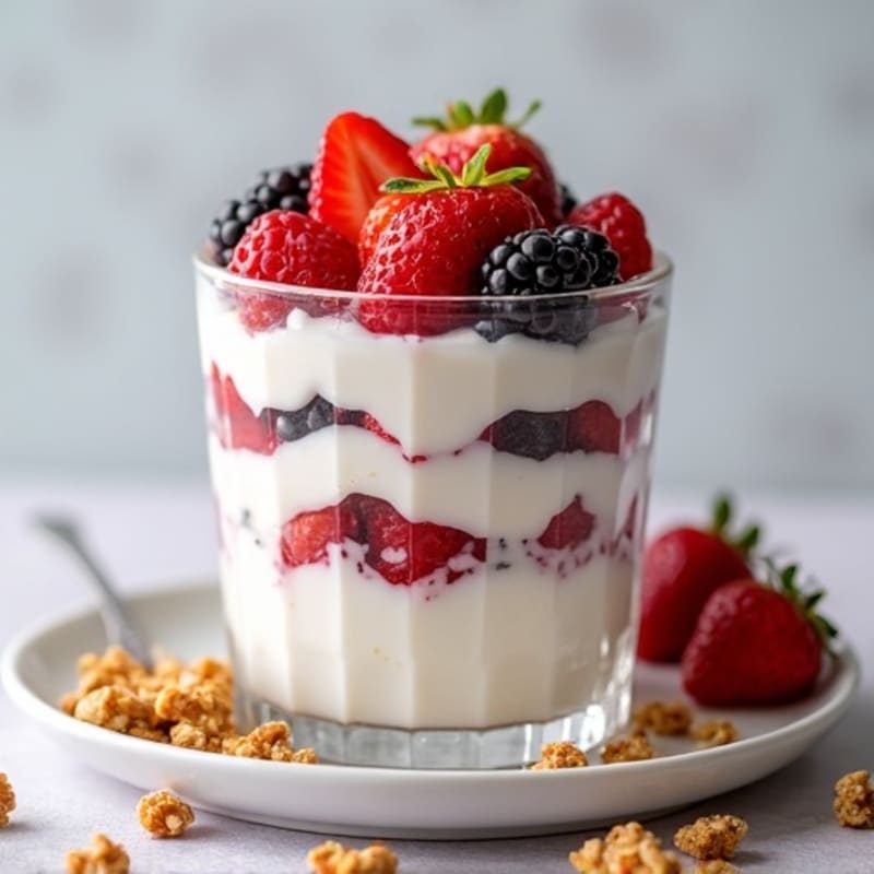 Creamy Greek Yogurt Protein Parfait with Mixed Berries