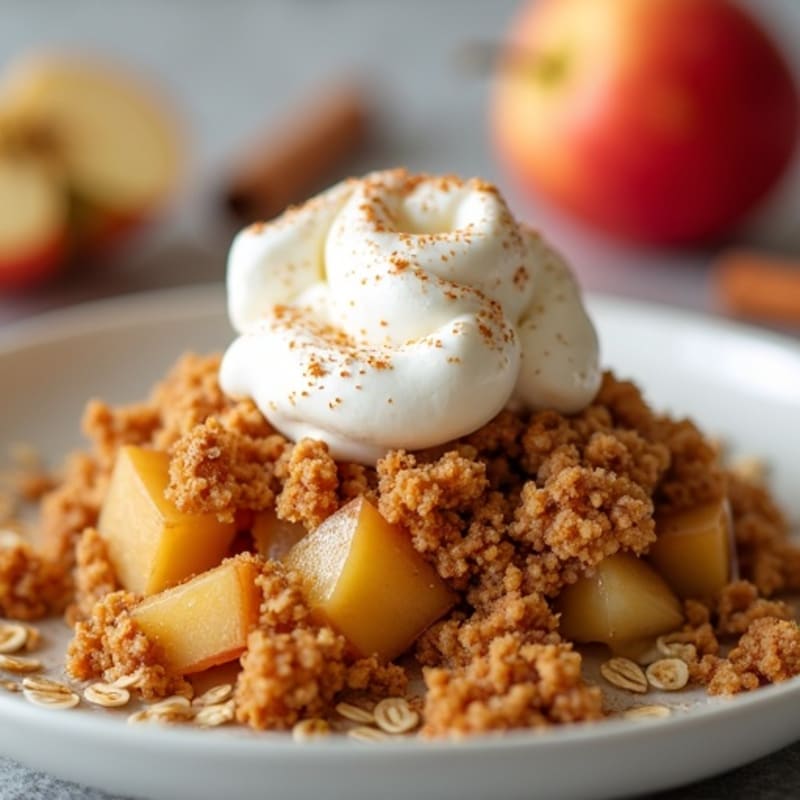 Cinnamon-Spiced Baked Apple Oat Crumble