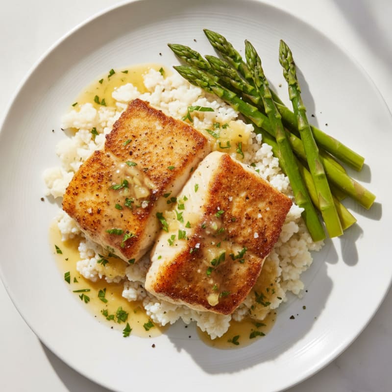 Pan-Seared Barramundi with Lemon-Herb Sauce