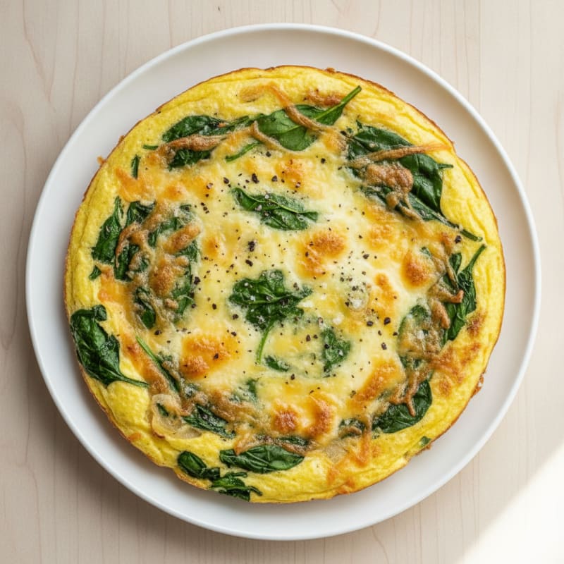 Spinach and Queso Egg Bake