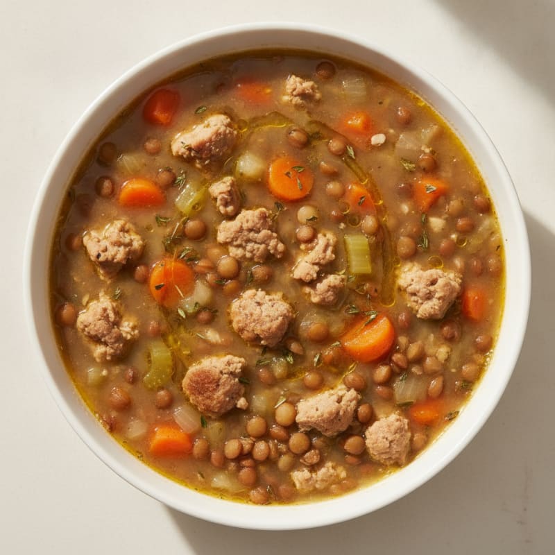 Hearty Lentil and Turkey Vegetable Soup