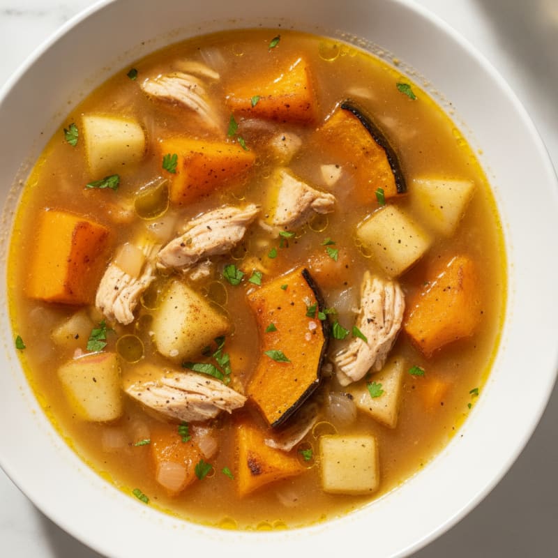 Roasted Butternut Squash Apple Soup