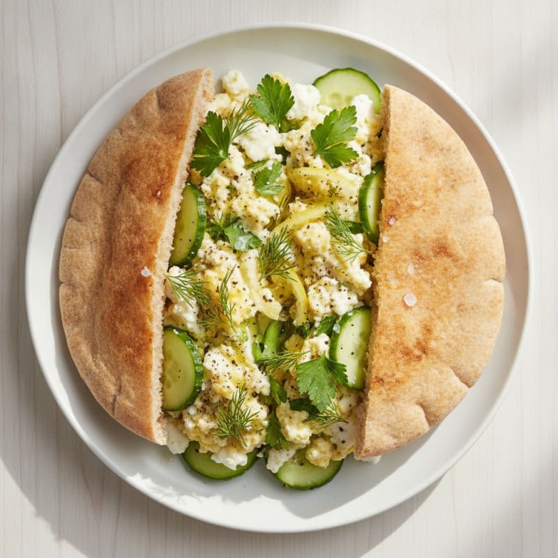 Mediterranean Egg and Herb Pita