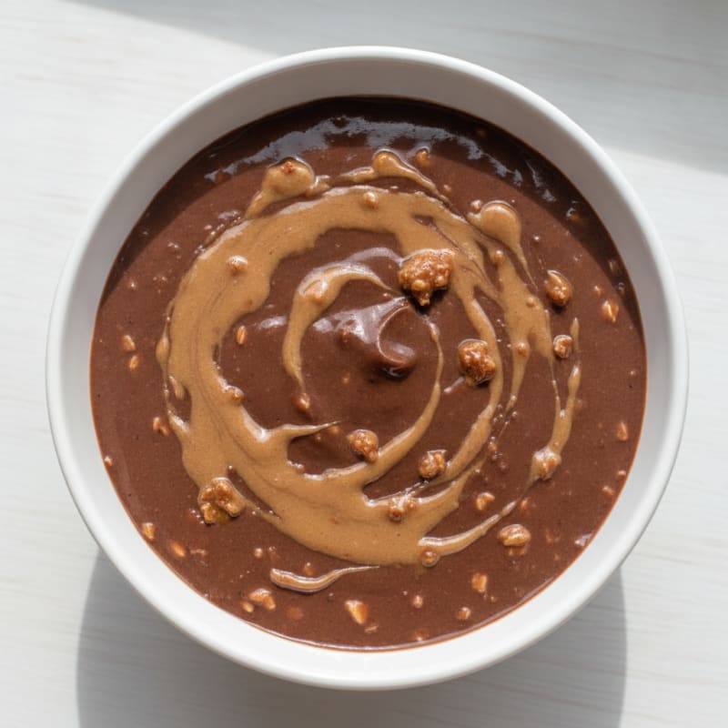 Silky Chocolate Protein Pudding with Almond Butter Swirl
