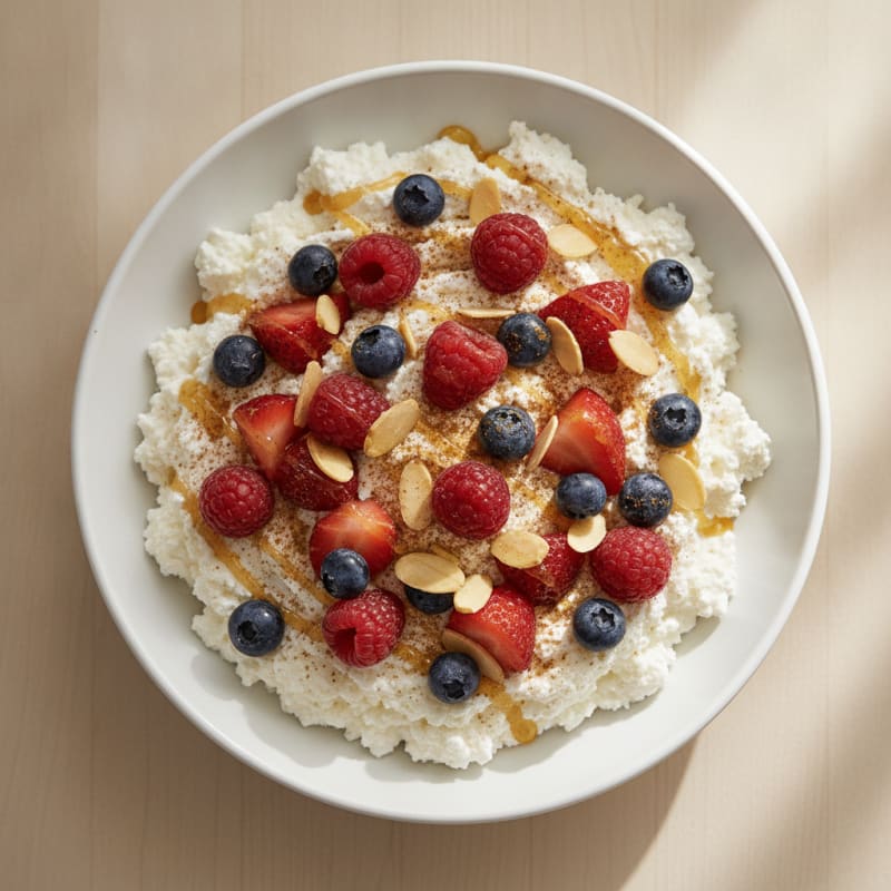Whipped Cottage Cheese with Berries
