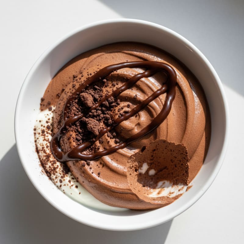 Silky Chocolate Protein Mousse with Greek Yogurt