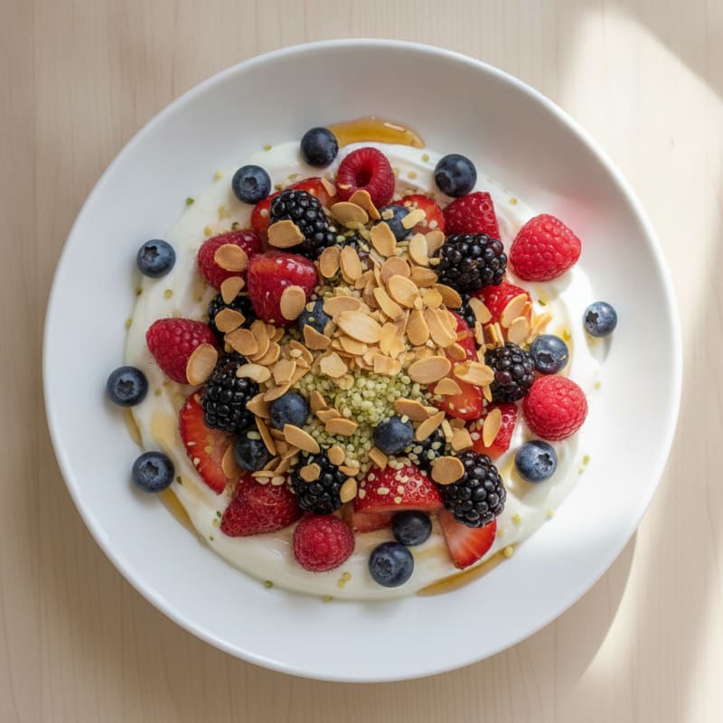 Greek Yogurt Protein Bowl with Mixed Berries