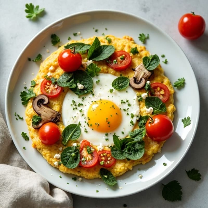Fluffy Herb-Baked Egg White Frittata