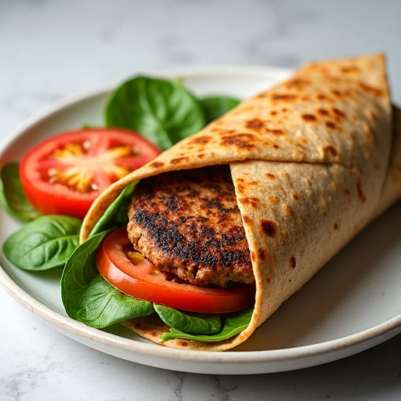 Hearty Veggie Burger Fresh Wrap
